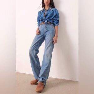 ba&sh NWOT Clifford Straight Leg Size 3/US Size 8 Jeans in Blue 🤍
